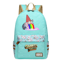 Cartoon, Anime, Bizarre Town, Teenage Student Backpacks, Floral Men's And Women's Backpacks