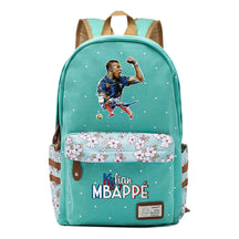 Football Star Mbappe Printed Teenage Girl Student Backpack, Fashionable And Casual Backpack