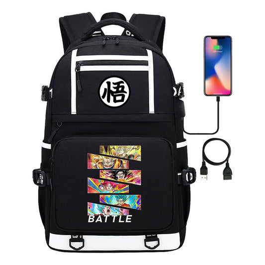 Manga Dragon Ball Usb Youth Student Backpack For Men And Women, Backpack For Leisure Travel