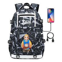 Legend Of Zelda Printed Usb Youth Student Backpack Men's And Women's Backpack Leisure Travel Bag