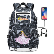 Anime Beauty Girl Warrior Usb Youth Student School Bag Men's And Women's Backpack Leisure Travel Backpack