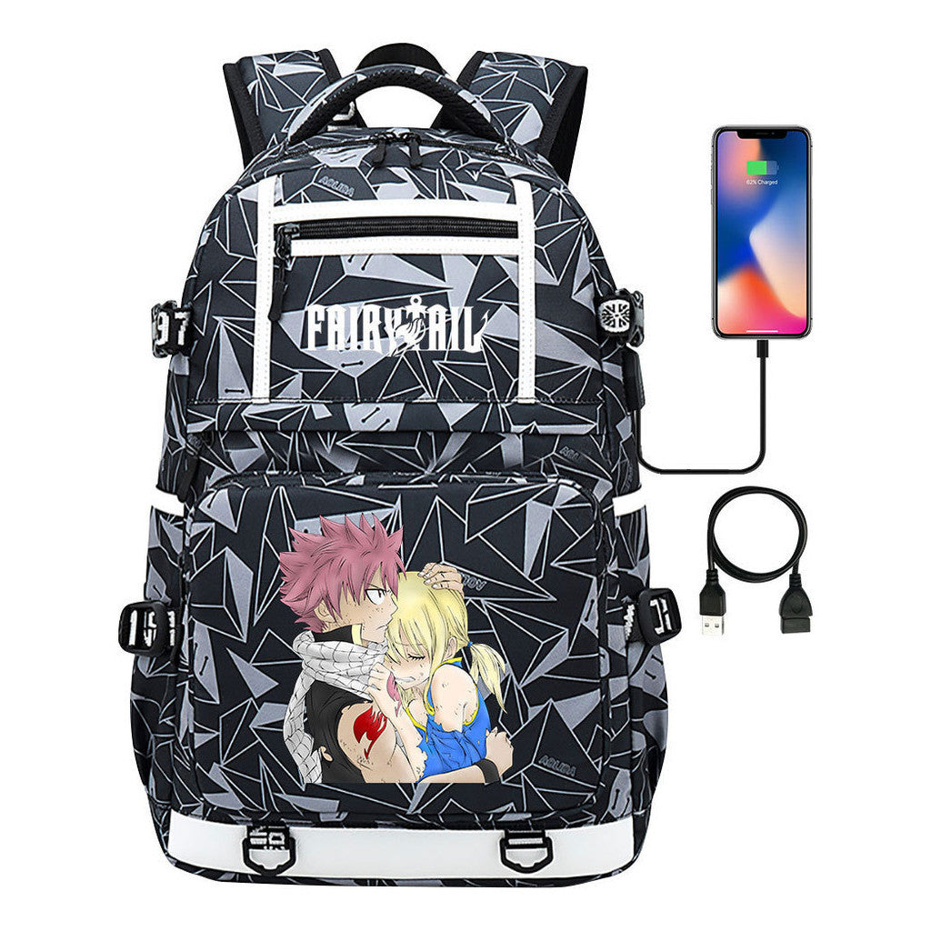 Usb Youth Student School Bag Men's And Women's Backpack Leisure Travel Bag