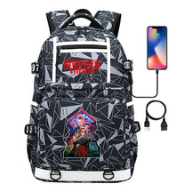 Strange Story Printed Usb Youth Student Backpack For Men And Women's Leisure Travel Backpack