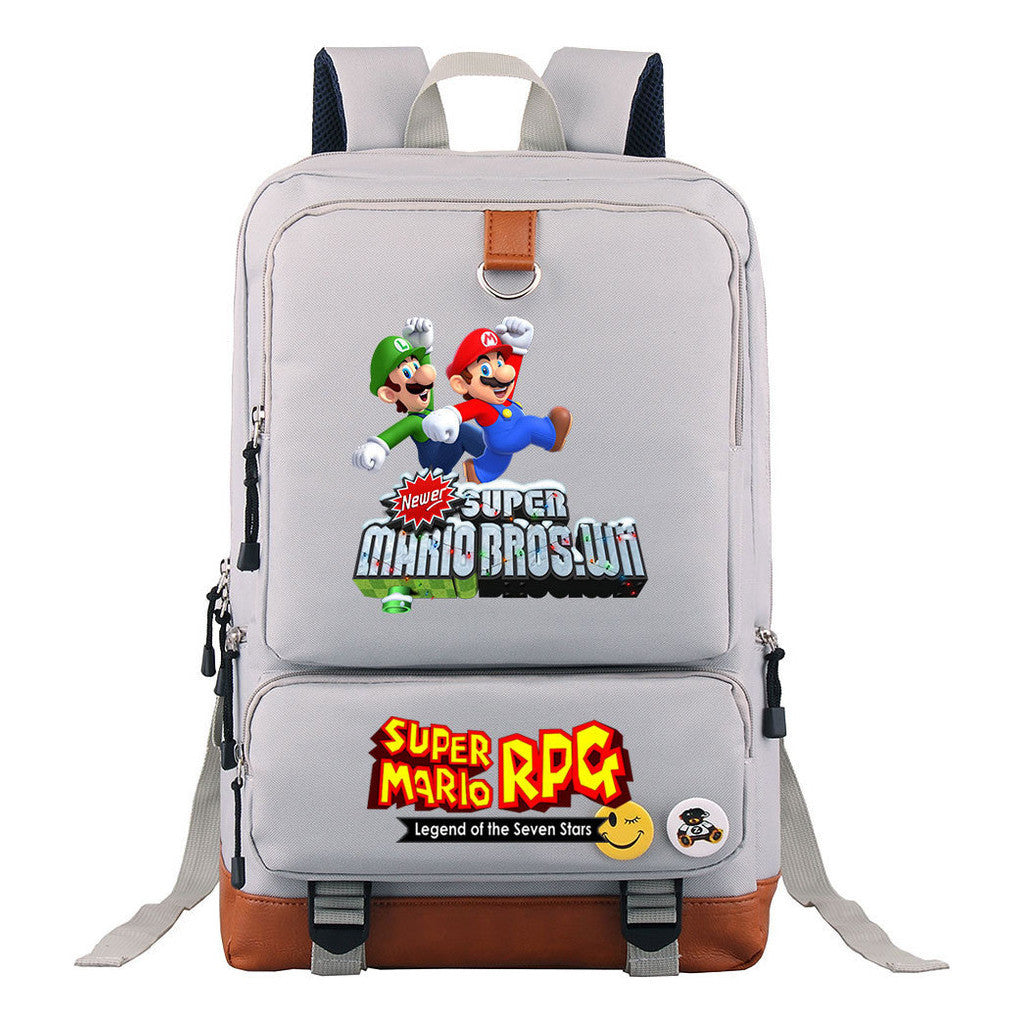 Super Mario Print Youth Student Backpack, Travel Bag, Men's And Women's Backpack