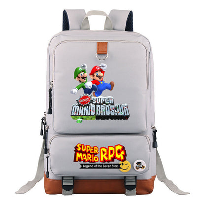Super Mario Print Youth Student Backpack, Travel Bag, Men's And Women's Backpack