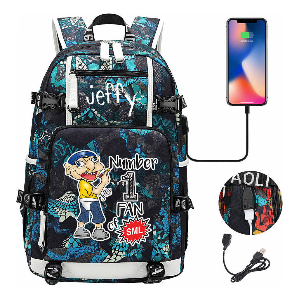 Printed Youth Student Backpack, Backpack, Leisure Travel Backpack