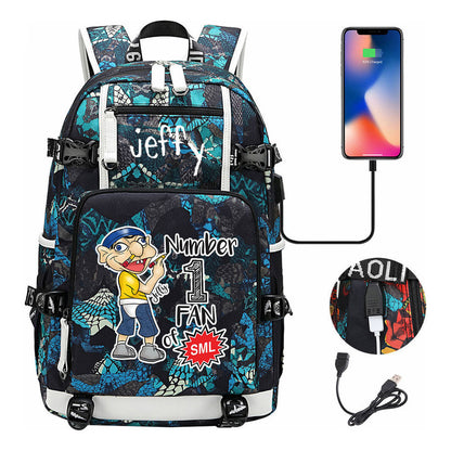 Printed Youth Student Backpack, Backpack, Leisure Travel Backpack
