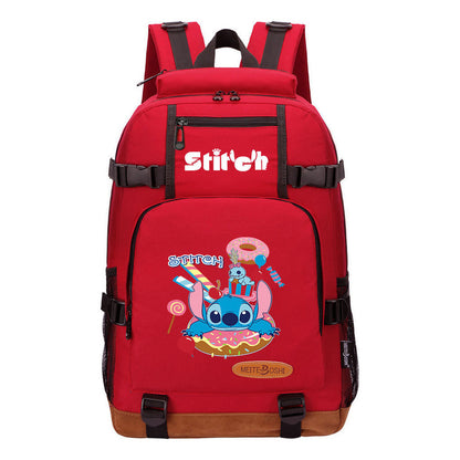 Anime Star Baby Stitch Printed Student Backpack Men And Women's Leisure Travel Backpack