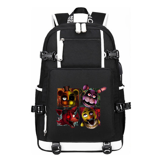 Toy Bear Game Usb Large Capacity Youth Student School Bag Leisure Travel Backpack