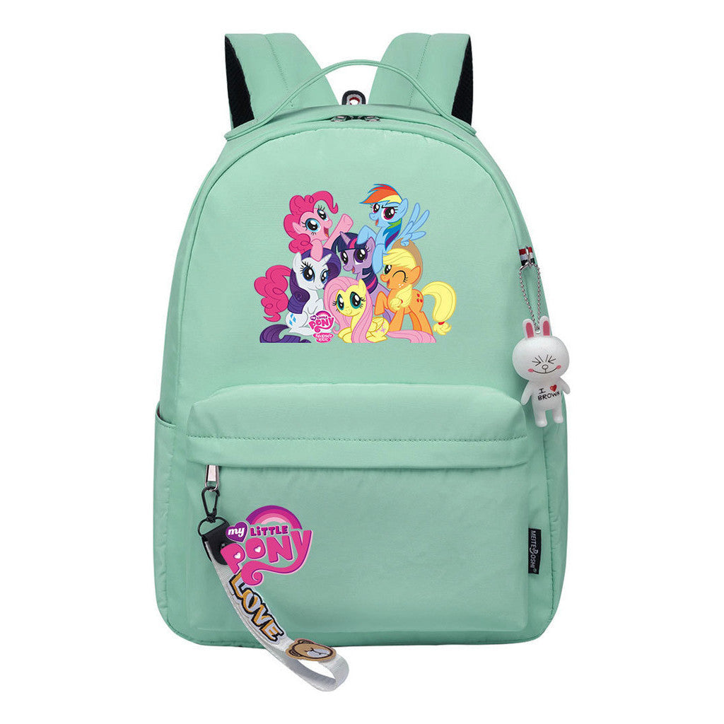 Cartoon Pony Unicorn Printed Youth Student School Bag Men's And Women's Leisure Bag Women's Backpack