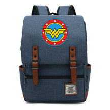 Anime Wonder Woman Printed Youth Student School Bag Men's And Women's Leisure Belt Buckle Backpack