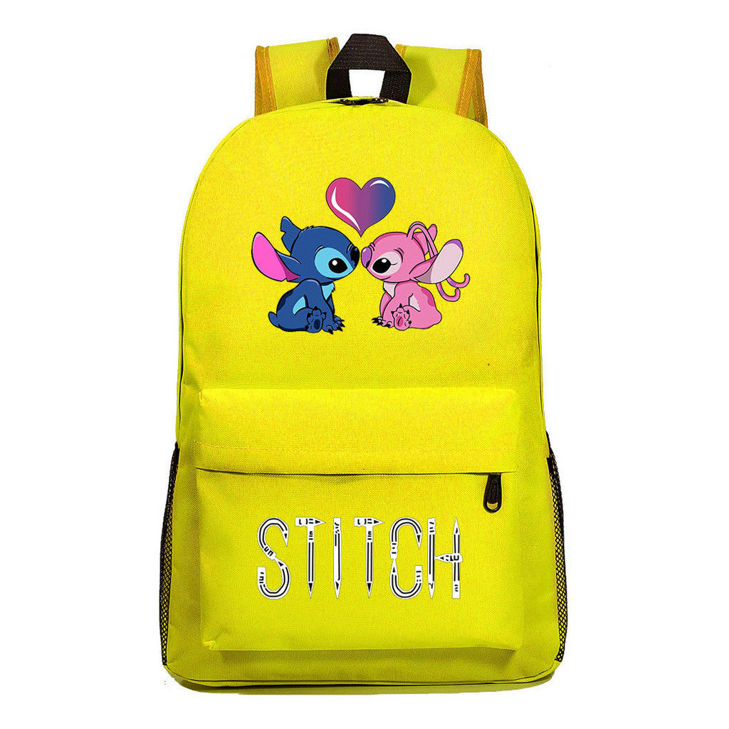 Interstellar Baby Stitch Printed Youth Student Backpack For Men And Women Casual Backpack