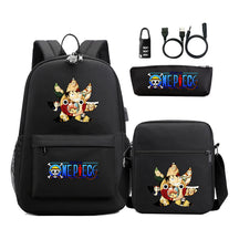 Usb Password Lock Student Backpack Three Piece Set Backpack Set