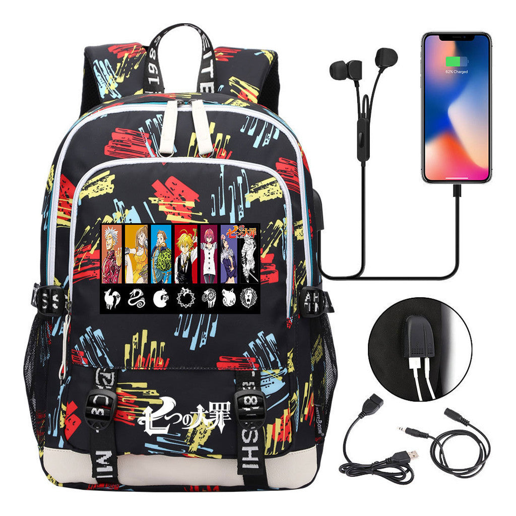 Junior Student Backpack Usb Leisure Backpack For Boys And Girls