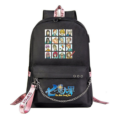 Usb Youth Student Backpack For Boys And Girls Leisure Travel Backpack