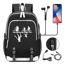Strange Story Printed Usb Youth Student Backpack For Leisure Travel Backpack