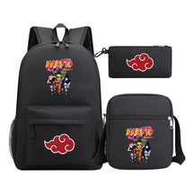 Anime Naruto Starry Sky Youth School Bag Three Piece Set For Boys And Girls Backpack Set