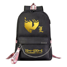 Golden Death Note Death God Usb Youth Student School Bag Leisure Travel Backpack