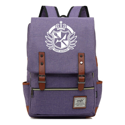 Printed Teenage Student Backpack For Men And Women With Casual Belt Buckle Classic Backpack