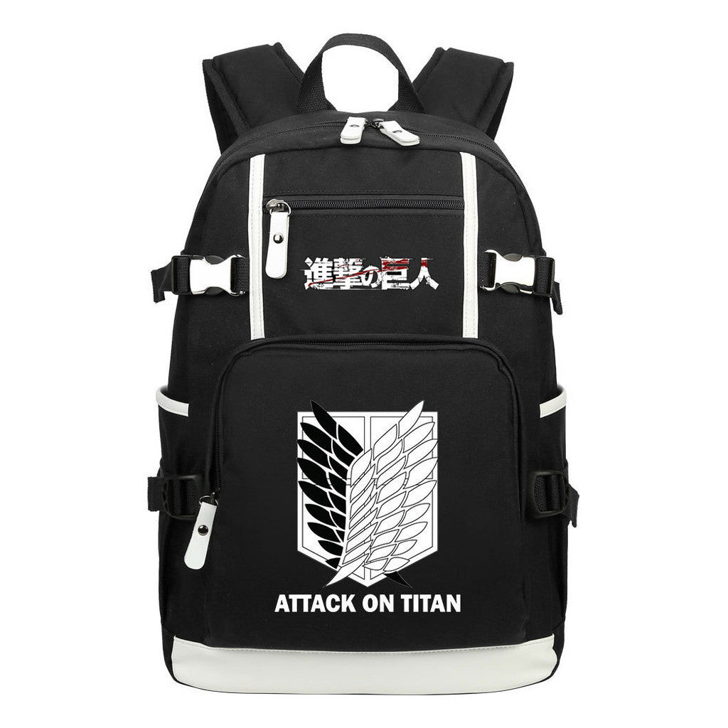 Giant Wings Of Cartoon And Anime Attack Student Backpacks, Men's And Women's Backpacks, Leisure Travel Backpacks
