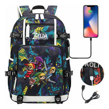 Legend Of Zelda Usb Youth Student Backpack For Leisure Travel Backpack