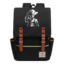 Anime Pirate King Luffy Printed Youth Student School Bag Casual Belt Buckle Classic Backpack