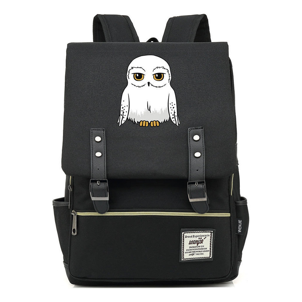 School Of Witchcraft And Wizardry Printed Student School Bag Casual Belt Buckle Classic Backpack