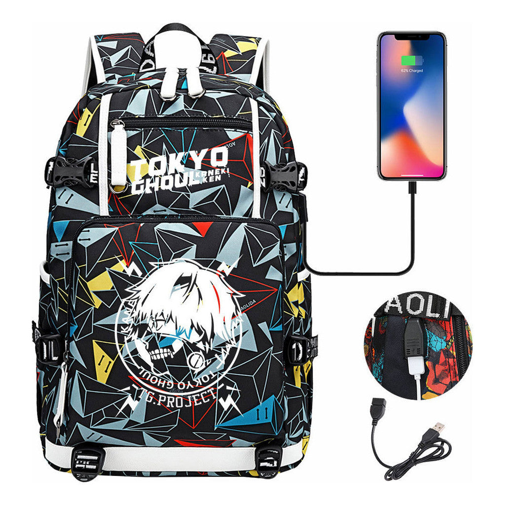 Usb Large Capacity Youth Student Backpack For Leisure Travel Backpack