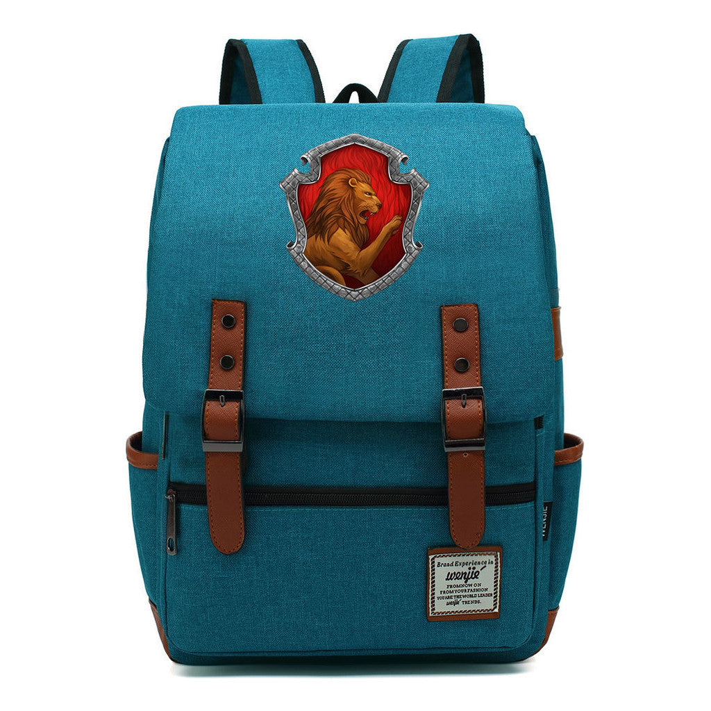 Academy Of Magic Print Teen School Bag Casual Belt Buckle Classic Backpack