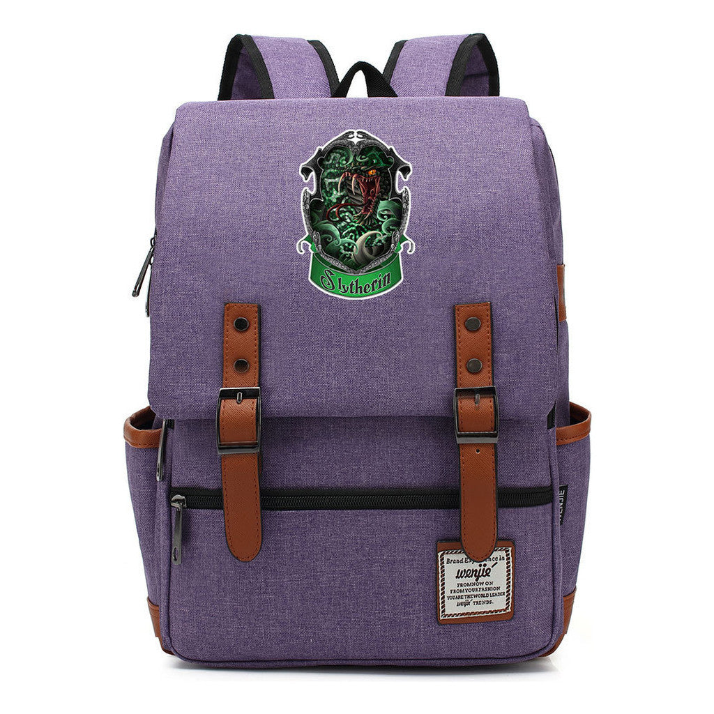 Academy Of Magic Print Teen Student School Bag For Men And Women Casual Belt Buckle Classic Backpack 43*29*13.5cm