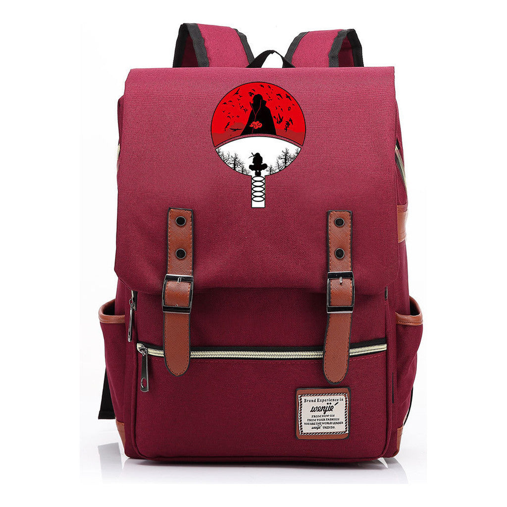 Naruto Printed Teenage Student Backpack For Men And Women, Casual Belt Buckle, Classic Backpack