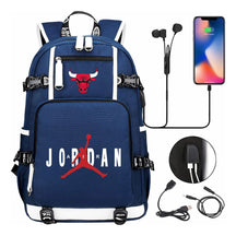 Sports Basketball Star Printed Usb Youth Student Backpack For Men And Women's Leisure Travel Backpack