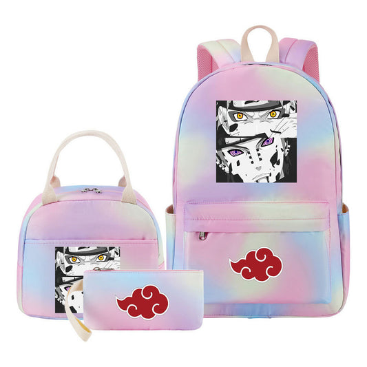 Naruto Teenage Girls School Bag Lunch Bag Three Piece Backpack Set