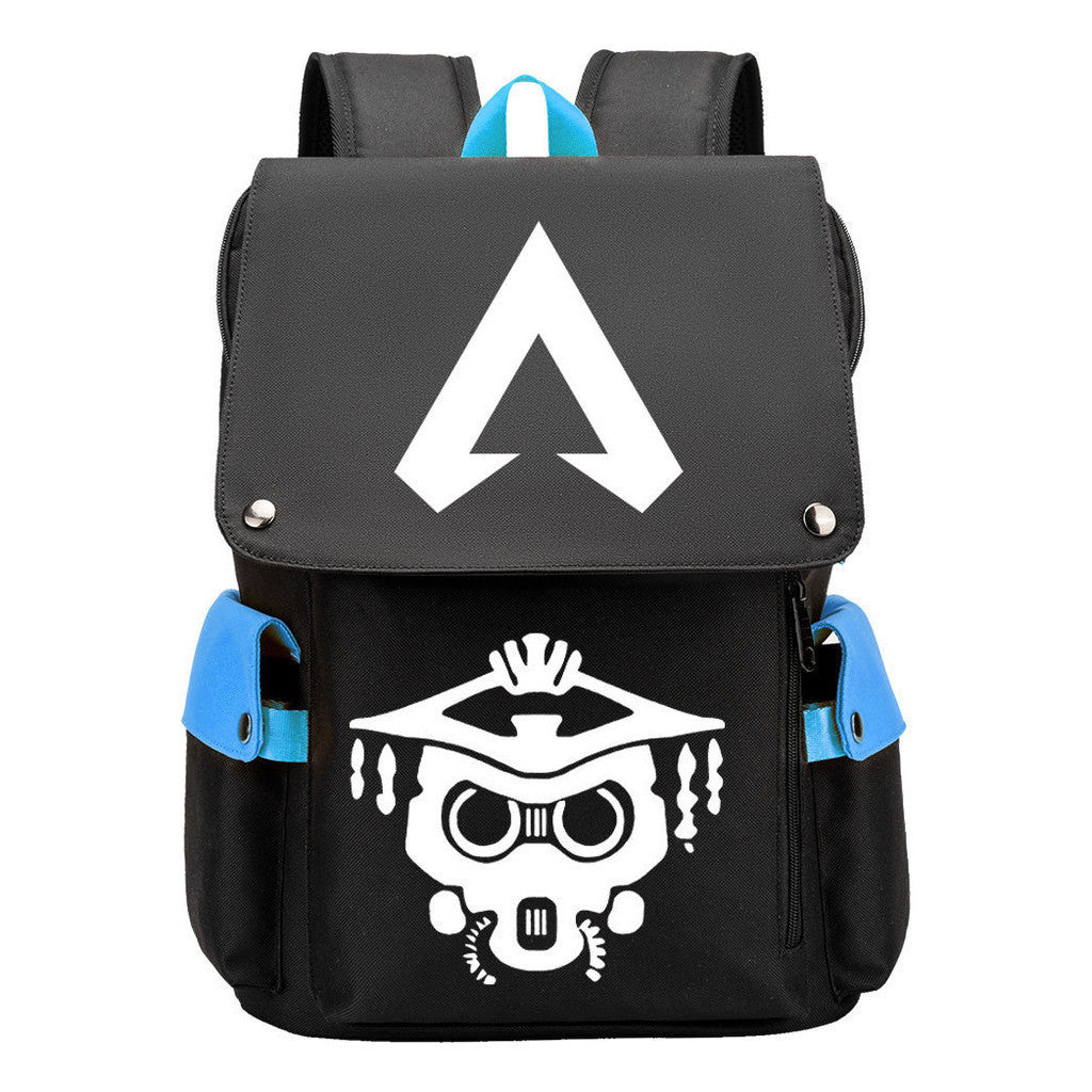 Apex Hero Print Usb Charging Cap Head Style Student School Bag Casual Backpack