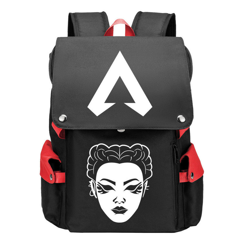 Apex Hero Print Usb Charging Cap Head Style Student School Bag Casual Backpack