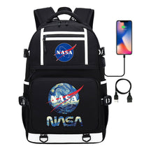 Fashionable Space Printed Usb Student Backpack Backpack Leisure Travel Backpack