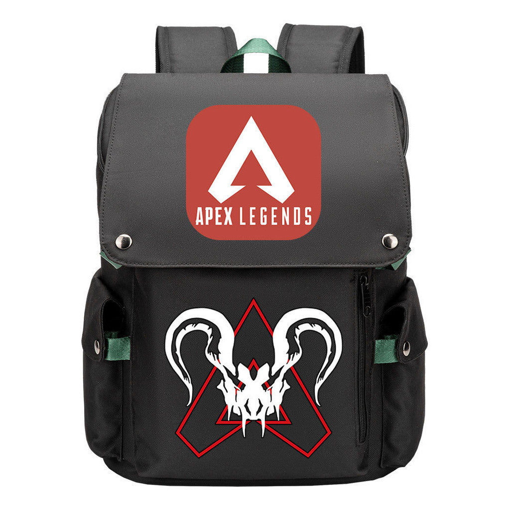 Apex Hero Print Usb Charging Cap Headpiece Student Backpack Leisure Backpack