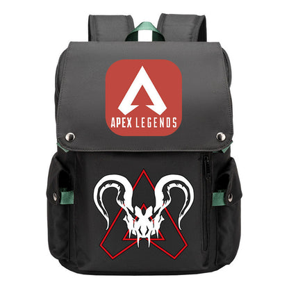 Apex Hero Print Usb Charging Cap Headpiece Student Backpack Leisure Backpack