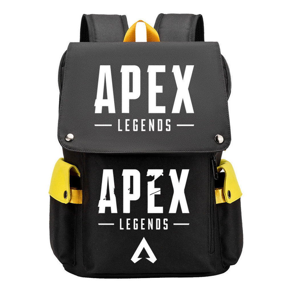 Apex Hero Print Usb Charging Cap Head Style Student School Bag Casual Backpack