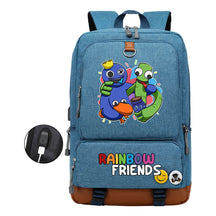 Rainbow Friend Usb Youth School Bag Leisure Travel Backpack