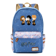 School Of Witchcraft And Wizardry Student Backpack With Floral Canvas Backpack