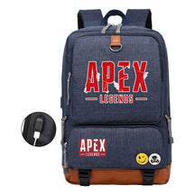 Apex Hero Print Usb Youth School Bag Leisure Travel Backpack