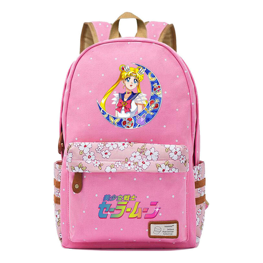 Beautiful Girl Warrior Student Backpack, Floral Casual Backpack