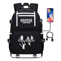 Strange Story Printed Usb Youth Student Backpack For Men And Women's Leisure Travel Backpack