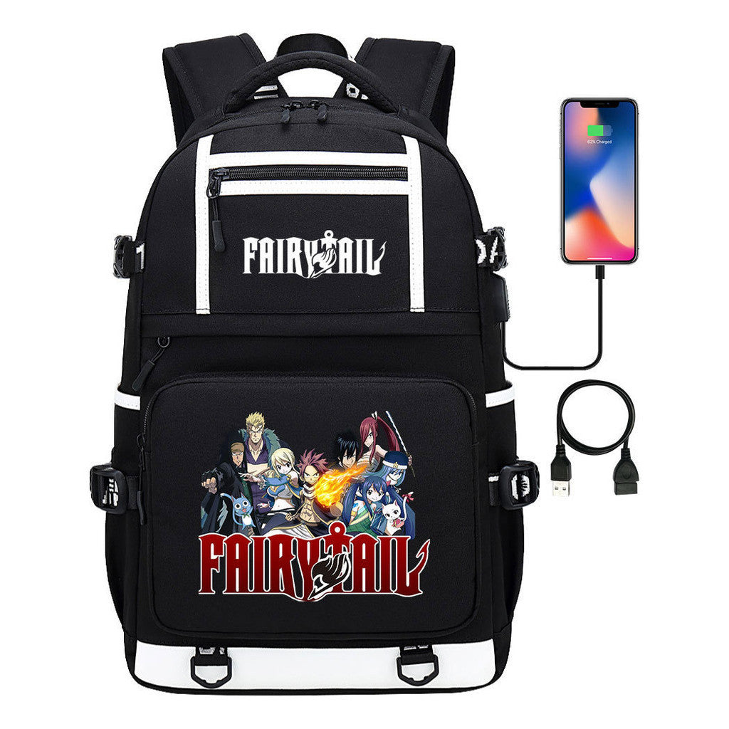 Usb Youth Student School Bag Men's And Women's Backpack Leisure Travel Bag