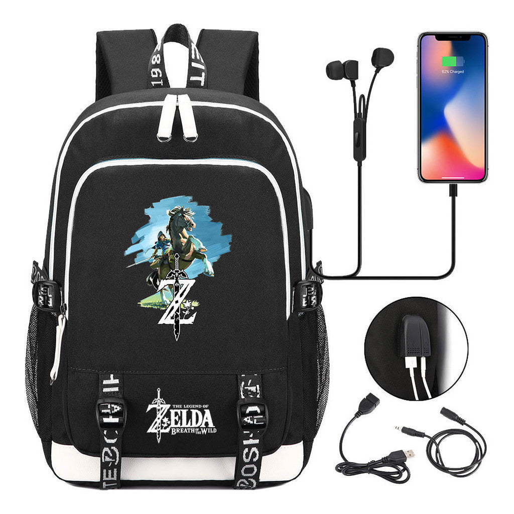 Usb Youth Student Backpack For Men And Women's Leisure Sports Backpack