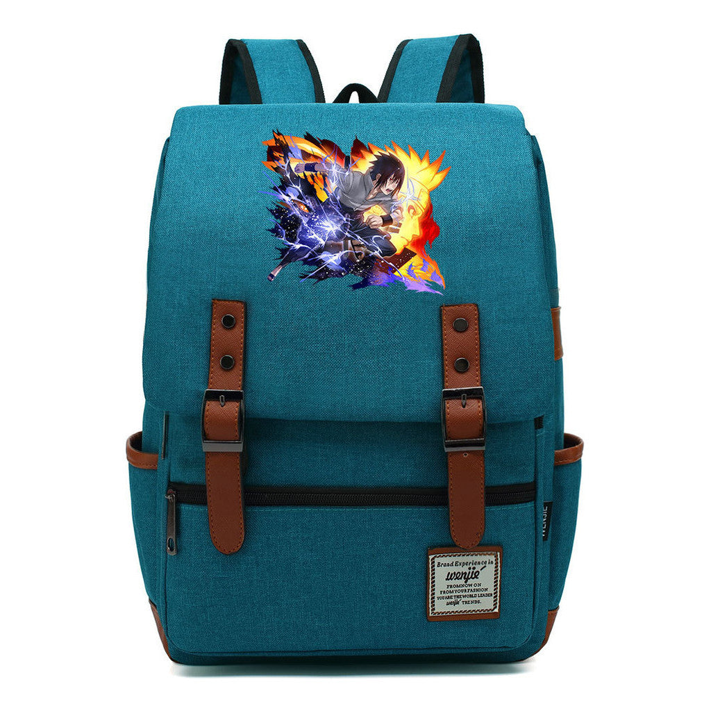 Naruto Printed Student Backpack For Men And Women, Casual Belt Buckle, Classic Backpack