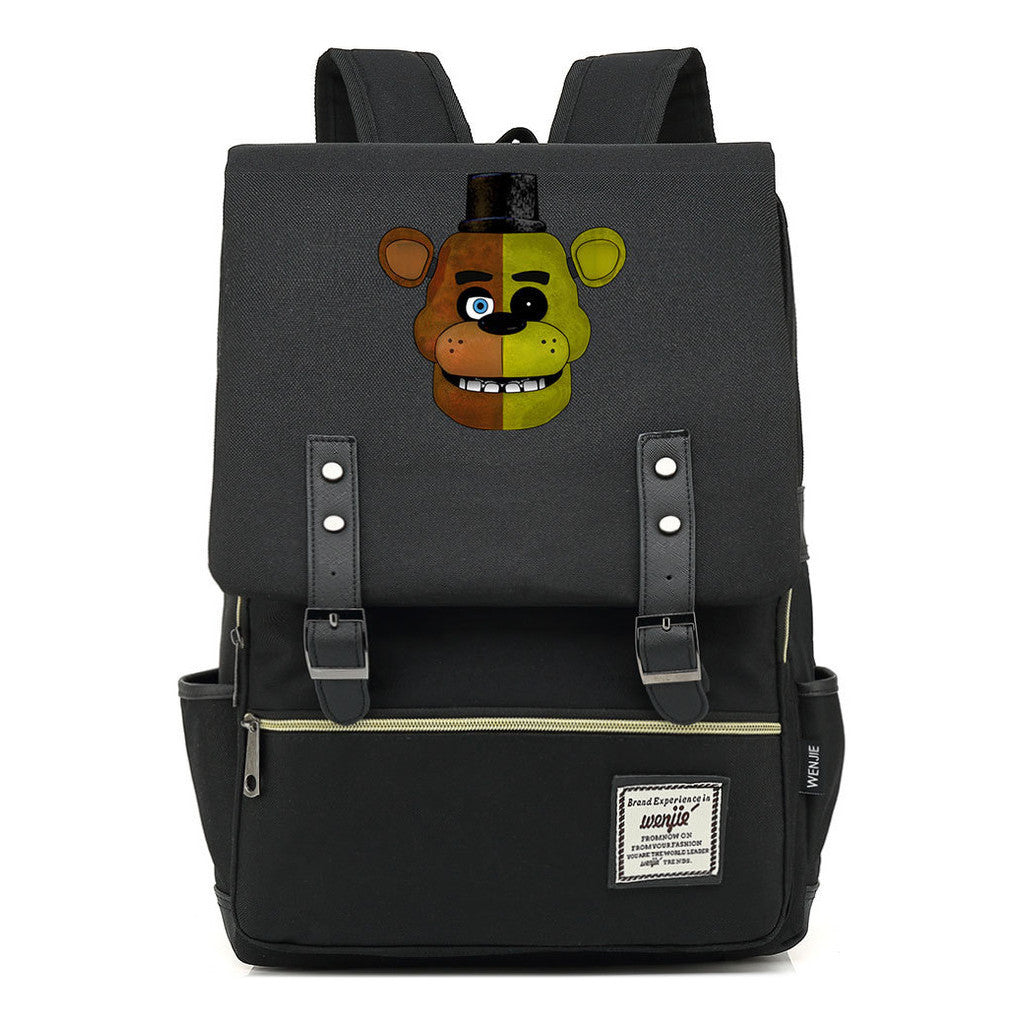 Toy Bear Game Printed Youth Student Backpack For Men And Women, Casual Belt Buckle, Classic Backpack