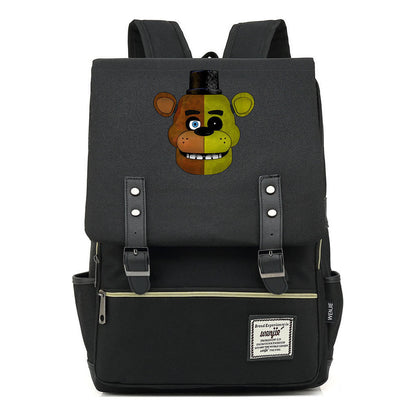 Toy Bear Game Printed Youth Student Backpack For Men And Women, Casual Belt Buckle, Classic Backpack