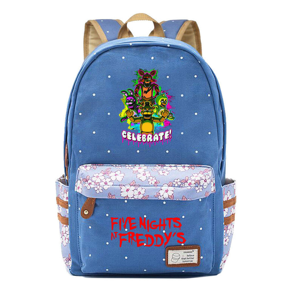 Toy Bear Game Fashion Printed Teenage Girls Student School Bag Men's And Women's Casual Canvas Backpack